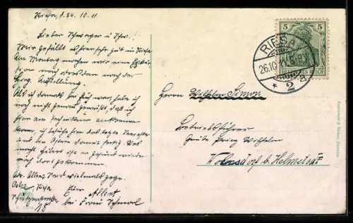 AK Riesa, Kaiser Wilhelm Platz