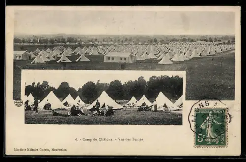 AK Camp de Châlons, Vue des Tentes