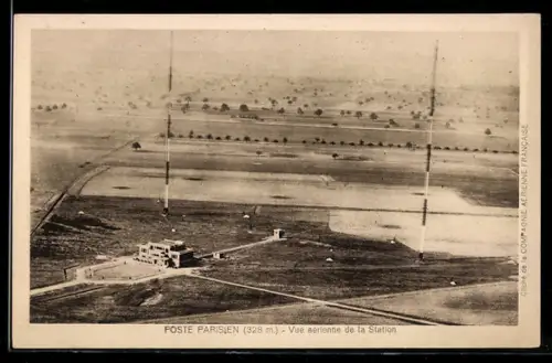 AK Les Molières, Poste Parisien, Vue aérienne de la station