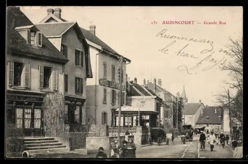 AK Audincourt, Grande Rue