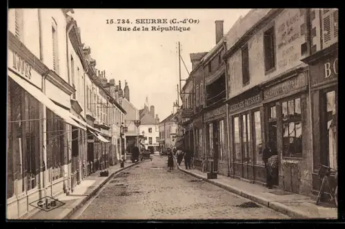 AK Seurre /C.-d`Or, Rue de la République, Pâtisserie