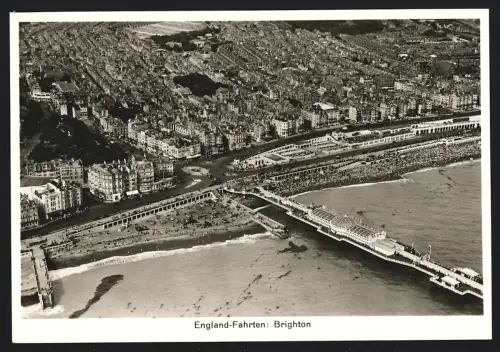 Fotografie unbekannter Fotograf und Ort, England-Fahrten, Brighton vom Zeppelin aus