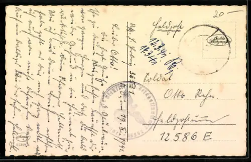 AK Kind mit weissen Rosen auf einem Holländer