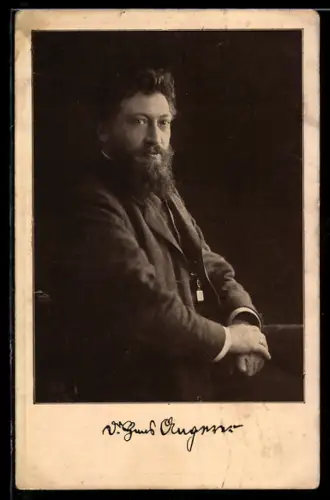 AK Landtagsabgeordneter Hans Angerer im Porträt, Autograf