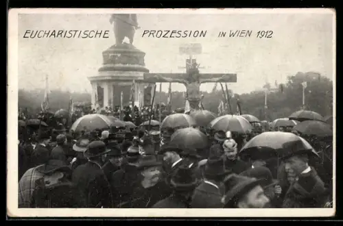 AK Wien, Eucharistische Prozession in Wien 1912