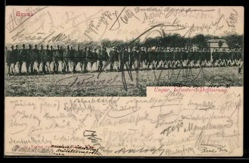 AK Ungarische Infanterie-Defilierung