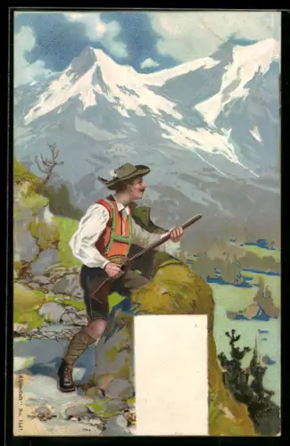 AK Jäger im Gebirge