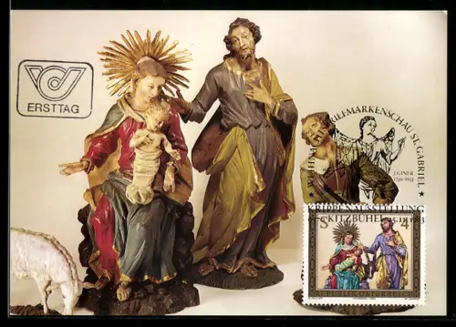 Maximum-AK Kitzbühel, Krippenszene mit Jesuskind und Heiliger Jungfrau