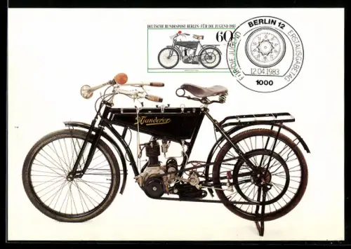 Maximum-AK Berlin, Historisches Motorrad Typ Wanderer 1908