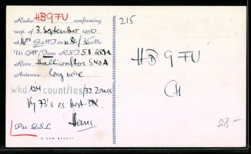 AK Riehen, Radio HE9RFF, John R. Kiesinger