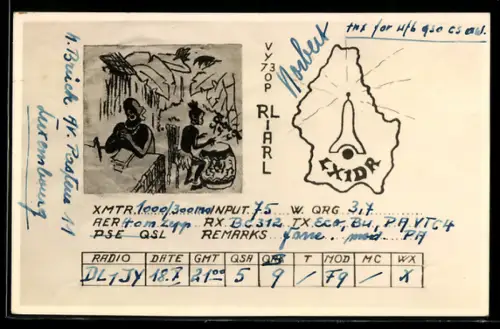 AK Radio LX1DR, Ureinwohner mit Trommel