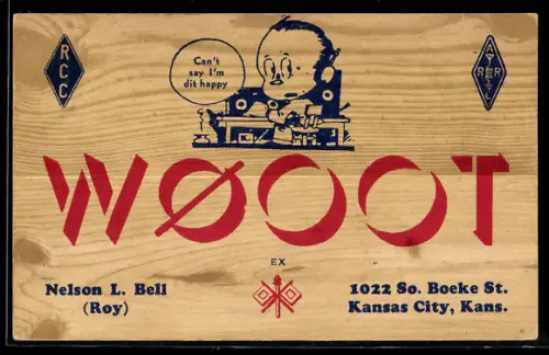 AK Kansas City, Radio WOOOT, Junge am Schreibtisch