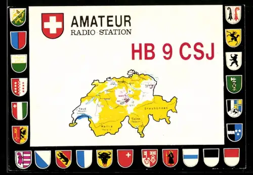AK Baden, Radio HB 9 CSJ, Wappen der schweizer Kantone