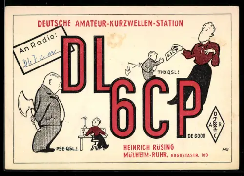 AK Mülheim /Ruhr, Radio DL6CP, Heinrich Rüsing