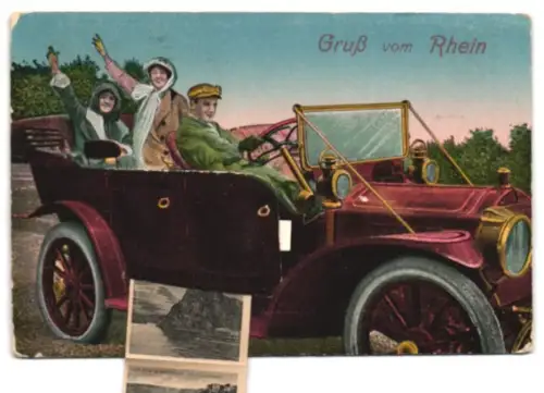 Leporello-AK Bacharach /Rhein, Burg Rheinstein, Loreley und Boppard