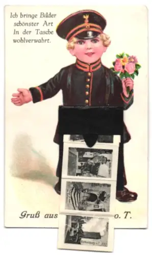 Leporello-AK Rothenburg o. T., Panorama, Rödergasse mit Markusturm und Plönlein