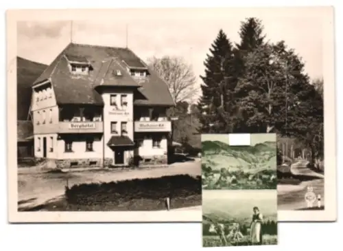 Leporello-AK Wieden /Beichengebiet, Berghotel Wiedener Eck, Kirche, Kuhweide, Fachwerkhaus