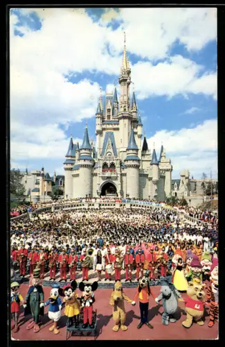 AK Walt Disney World, Welcome, Cinderella Castle, Mickey Mouse and a cast of thousands