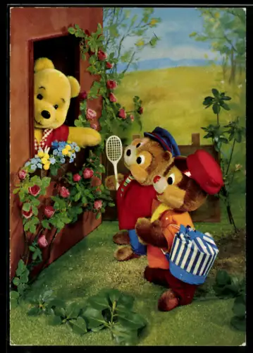 AK A-Hörnchen, B-Hörnchen und Winnie Puuh, Sonntagsbesuch, Walt Disney