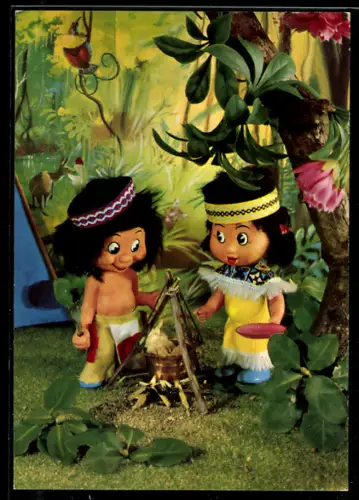 AK Klein Adlerauge und Silberschlange am Lagerfeuer, Walt Disney