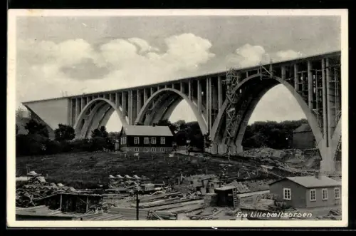 AK Lillebaeltsbroen, Panorama mit Brücke