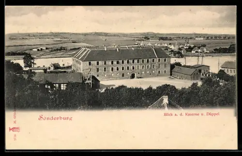 AK Sonderburg, Blick auf die Kaserne und Düppel