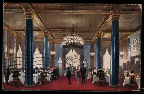 Künstler-AK Kobenhavn, Restaurant Wivel