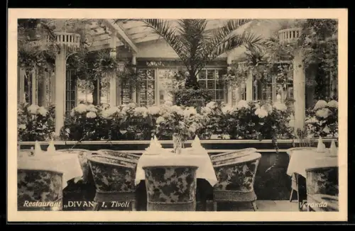 AK Kopenhagen, Tivoli, Restaurant Divan, Veranda