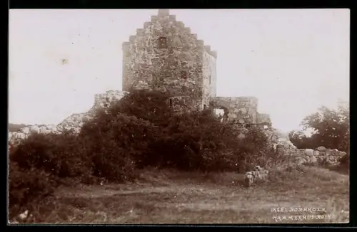 Foto-AK Max Dreblow, Stettin, Insel Bornholm, Hammerhus Ruine