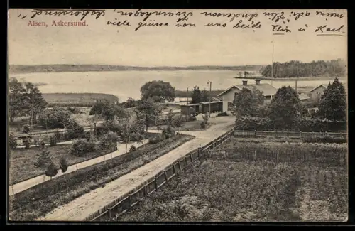 AK Askersund, Alsen, Strassenpartie