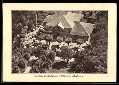 AK Skodsborg, Restaurant Udsigten, Fliegeraufnahme