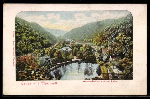 AK Tharandt, Weisseritztal von der Ruine