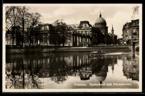 AK Potsdam, Stadtschloss und Nikolaikirche