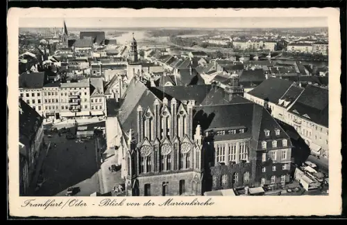 AK Frankfurt /Oder, Stadtansicht von der Marienkirche