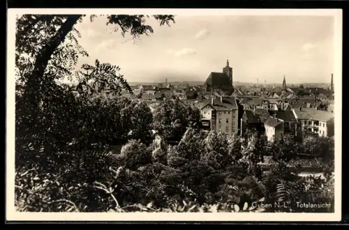 AK Guben /N.-L., Totalansicht aus der Vogelschau