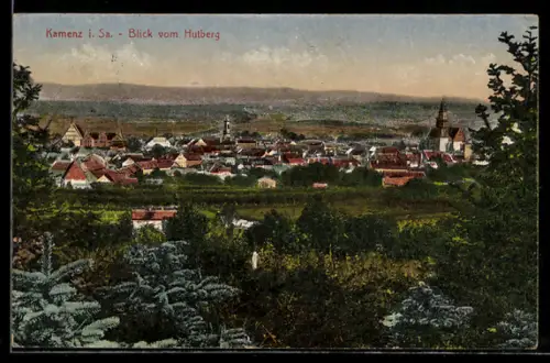 AK Kamenz i. Sa., Ortsansicht vom Hutberg