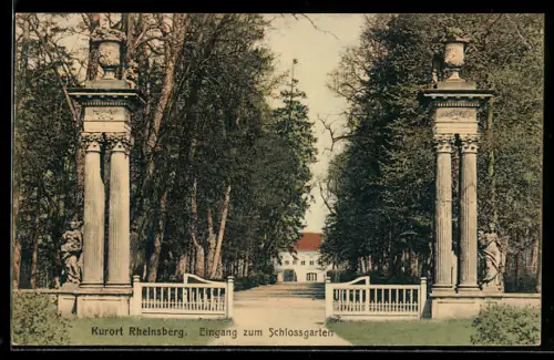 AK Rheinsberg, Eingang zum Schlossgarten