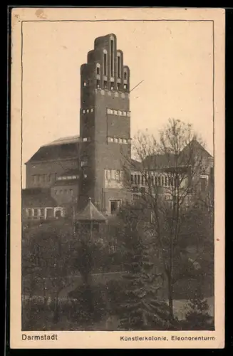 AK Darmstadt, Künstlerkolonie, Eleonorenturm
