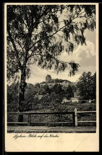 AK Lychen, Blick auf die Kirche