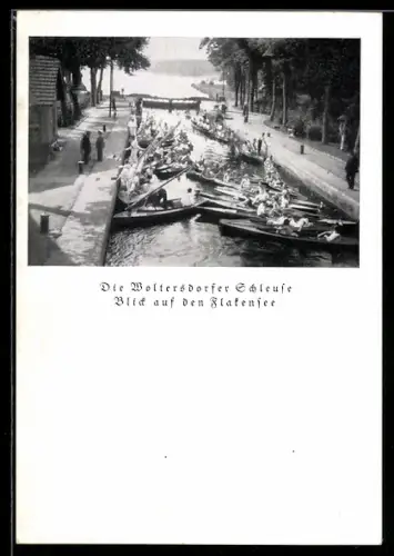 AK Woltersdorfer Schleuse, Blick auf den Flakensee