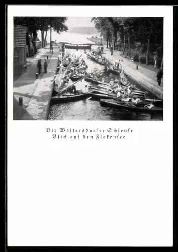 AK Woltersdorfer Schleuse, Blick auf den Flakensee