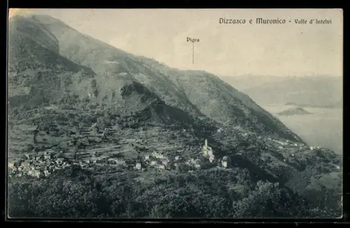 AK Dizzasco /Valle d`Intelvi, Vista panoramica su Pigra e il paesaggio montano