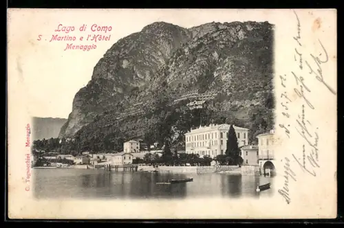 AK Menaggio /Lago di Como, S. Martino e l`Hôtel