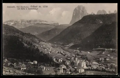 AK Ortisei, Col Sella e Sassolungo nel Val Gardena