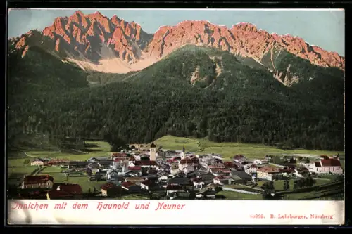 AK Innichen, Panorama mit dem Haunold und Neuner