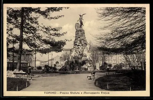 AK Torino, Piazza Statuto e Monumento Frejus