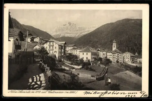 AK Nova Levante, Vista del paese con il Catinaccio sullo sfondo