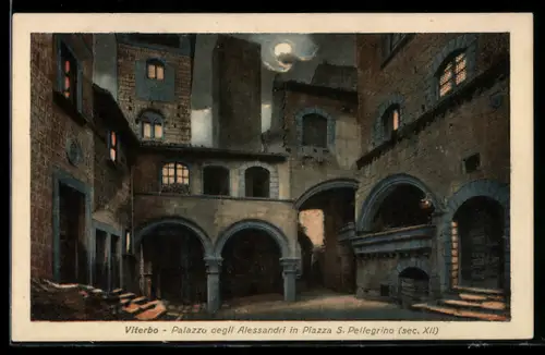 AK Viterbo, Palazzo degli Alessandri in Piazza S. Pellegrino (sec. XII)