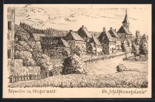 Künstler-AK Rehweiler, Die Schlössleinskolonie