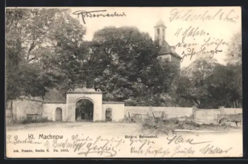 AK Kl. Machnow, Blick vom Schlosshof